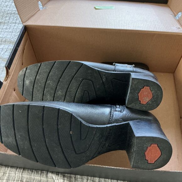 Harley Davidson Sadie Black Leather Boots Womens Sz 5.5 with box - Picture 8 of 9